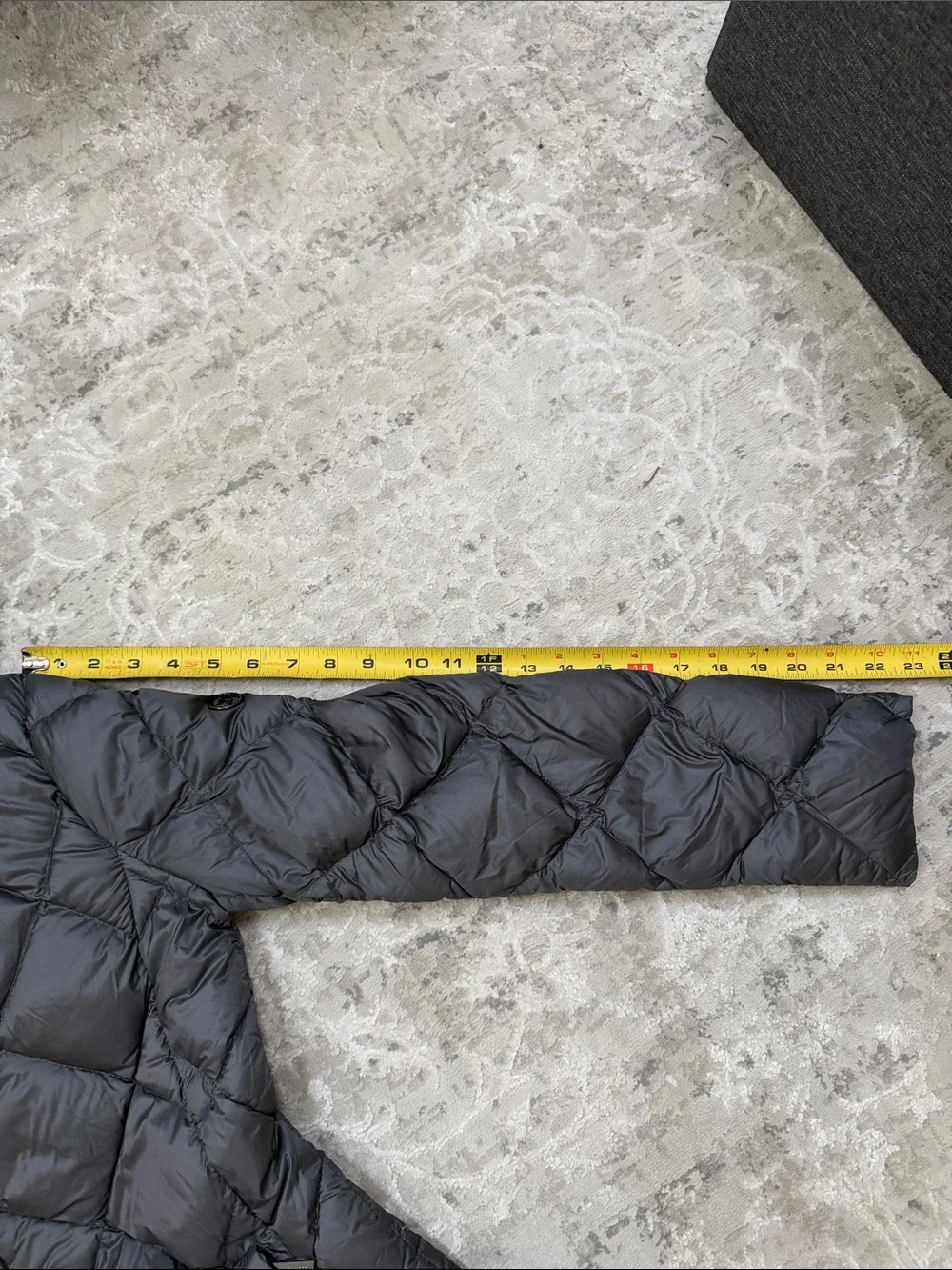 Michael Kors grey Quilted Hooded Long Puffer Coat